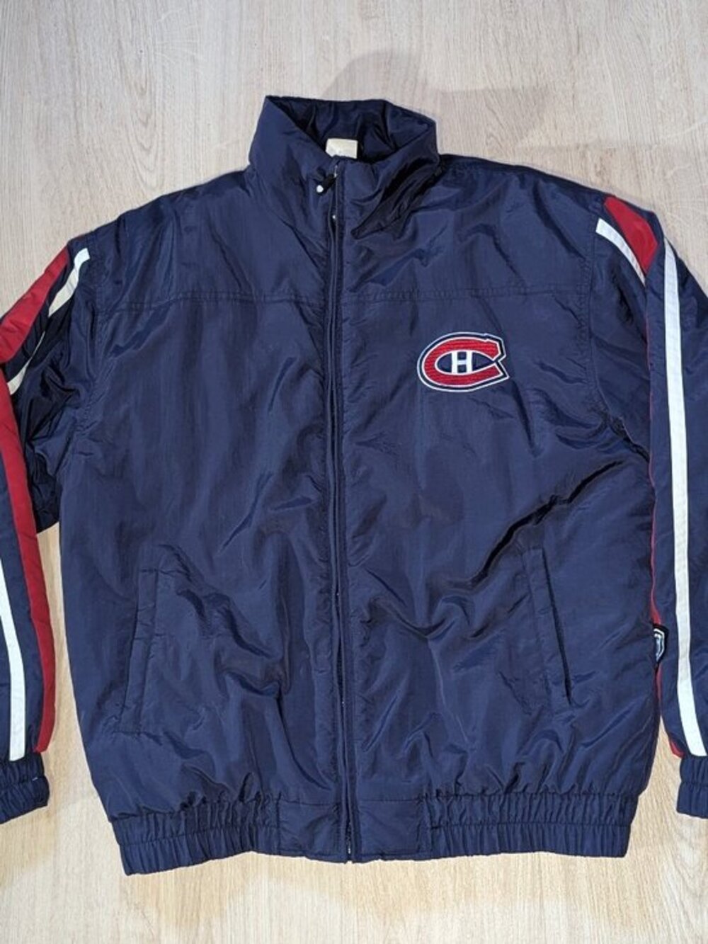 Old Time Hockey Montreal Canadiens Full Zip Jacket Navy Red Men's Large